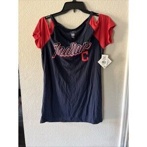 Medium Short Sleeve Cleveland Indians T-Shirt Shirt Tee NEW Shoulder Cut